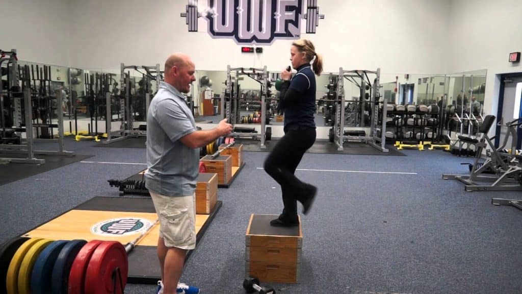 This Leg Exercise also works your Core Shoulders and Back - Goblet Stepup