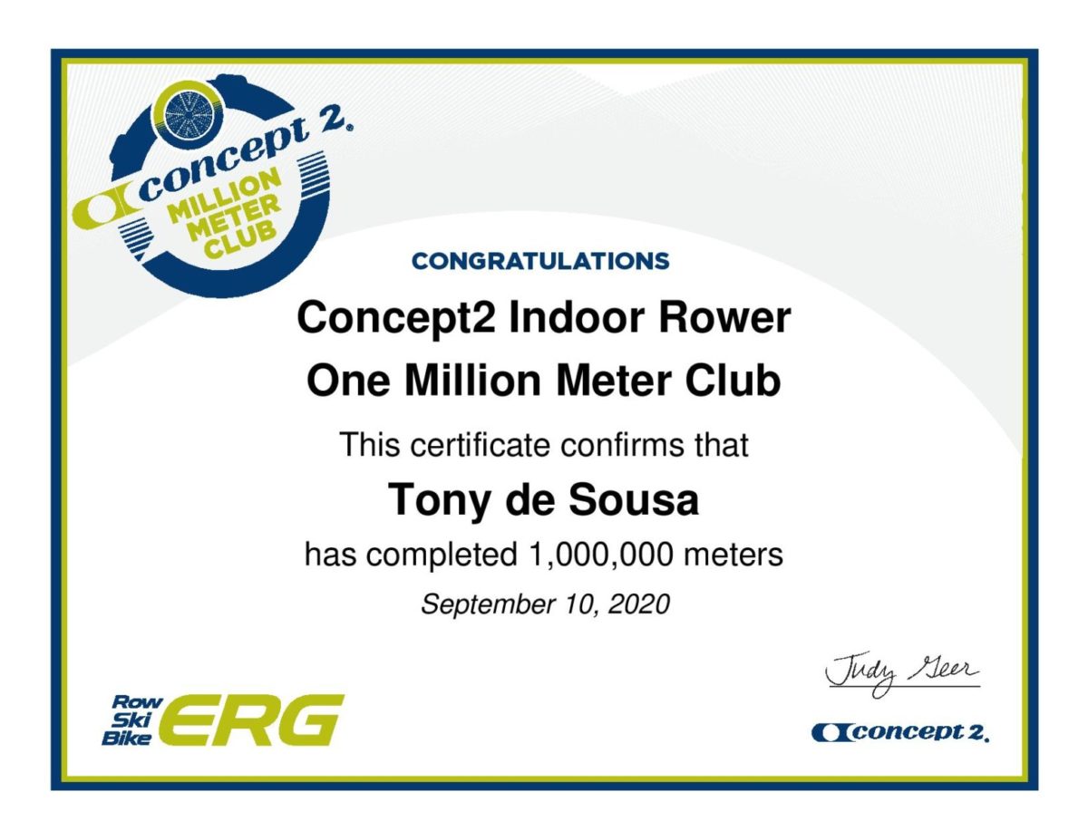 One Million Meters on an Indoor Rower