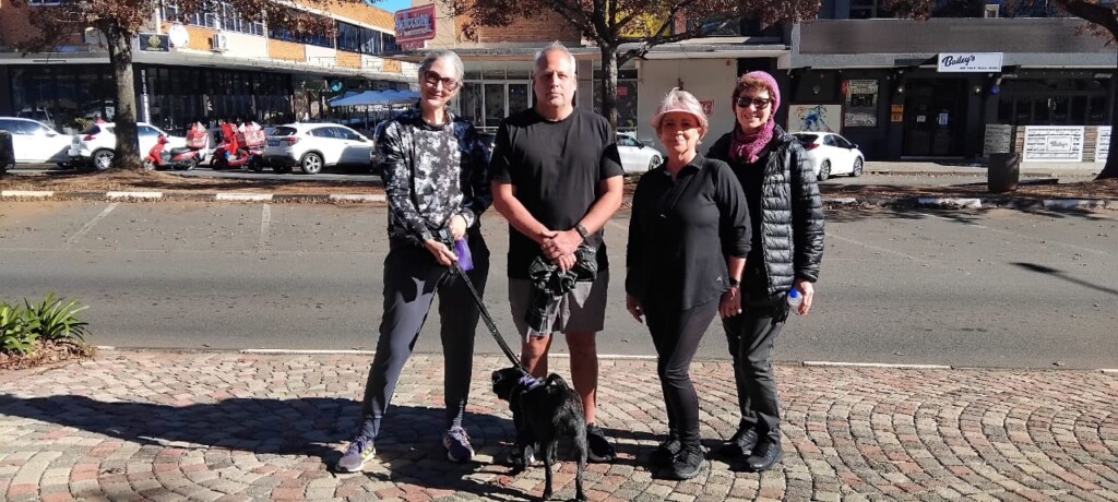 Bedfordview 7 km walking group - L to R: Belinda, Brian, Candice and Bridgette