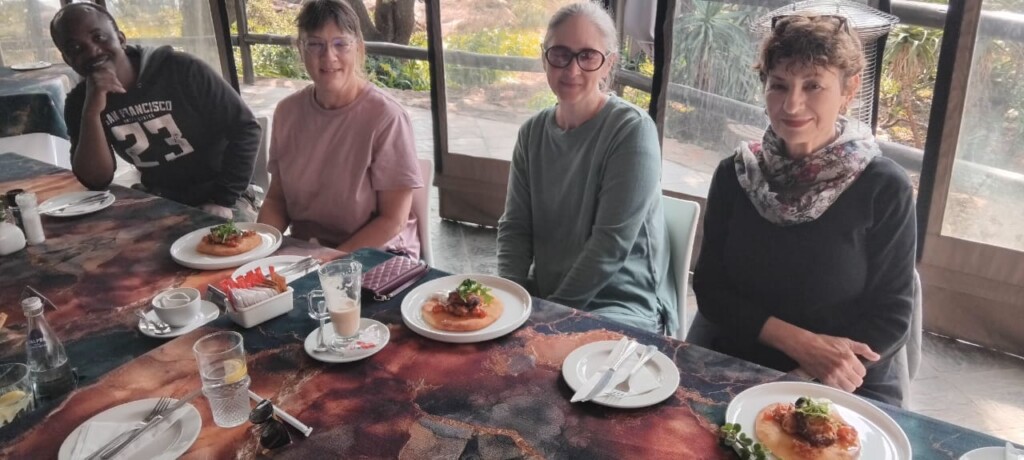 Yannik Esther Belinda and Bridgette during the Klipriviersberg hiking social