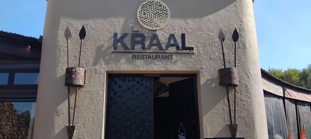 Entrance to Kraal Restaurant at Thaba Eco Hotel Johannesburg