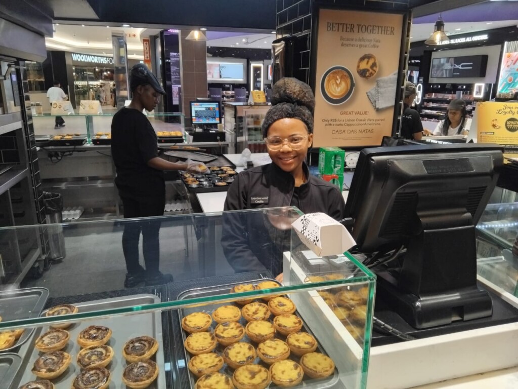 Casa das Natas in Johannesburg with freshly baked pastéis de nata