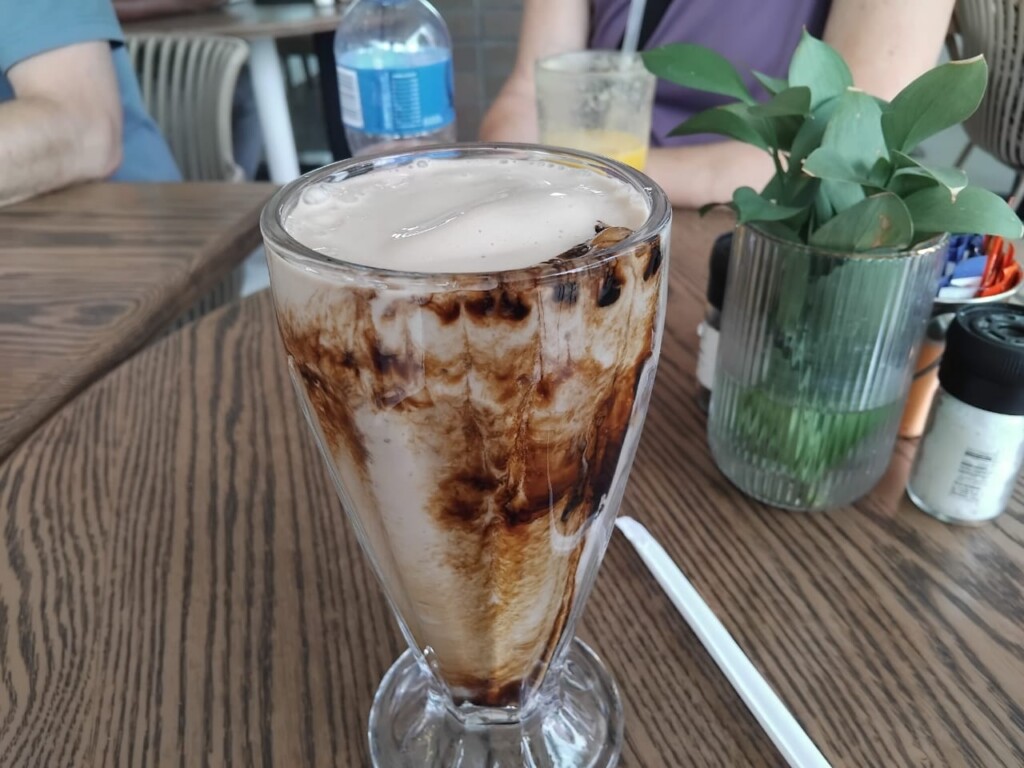 Chocolate milkshake enjoyed at Just Darling, Thaba Eco Lifestyle Centre