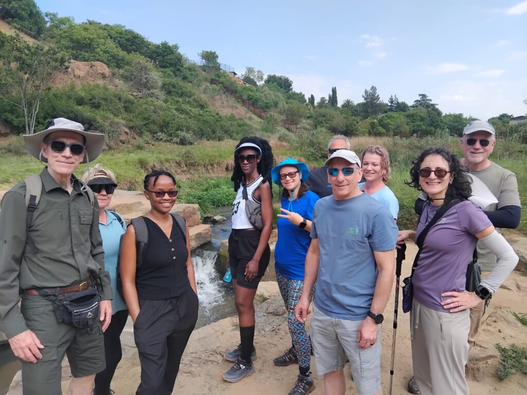 Hiking group at the Silent Pool, Klipriviersberg Nature Reserve